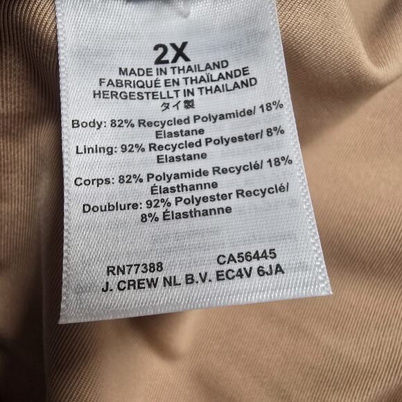 J Crew Heritage Scoop Neck Bikini‎ Top Size 2X Blue BX611 - Picture 3 of 7